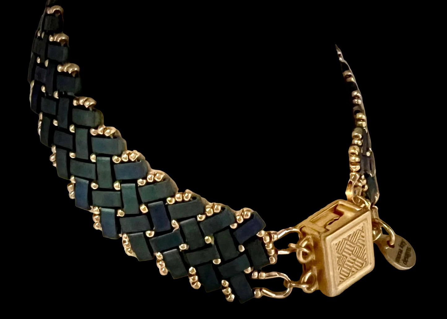 “Santa Ana” Miyuki Herringbone Weave Bracelet