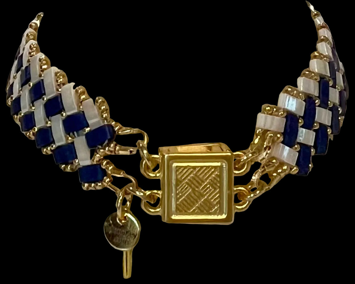 “Nantucket” Miyuki Herringbone Weave Bracelet
