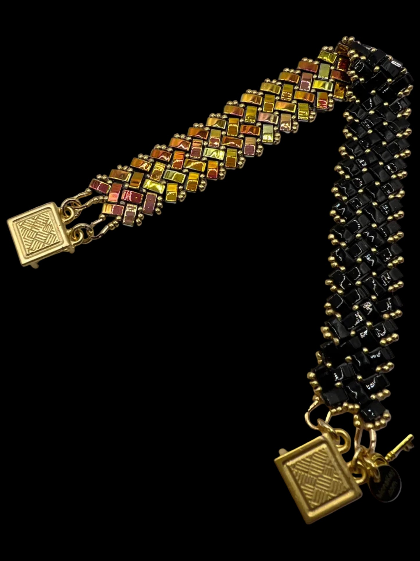 “Two Harbors” Miyuki Herringbone Weave Bracelet