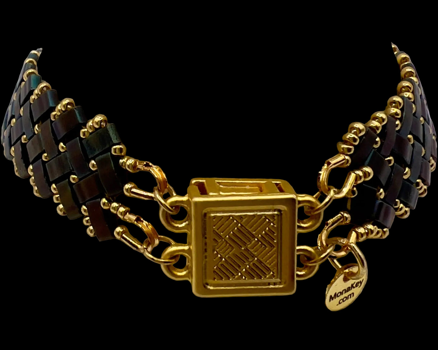 “Del Mar” Miyuki Herringbone Weave Bracelet