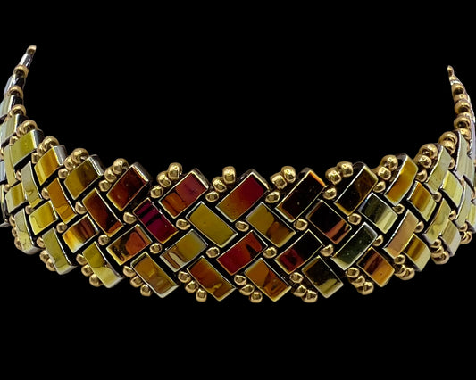 “Two Harbors” Miyuki Herringbone Weave Bracelet