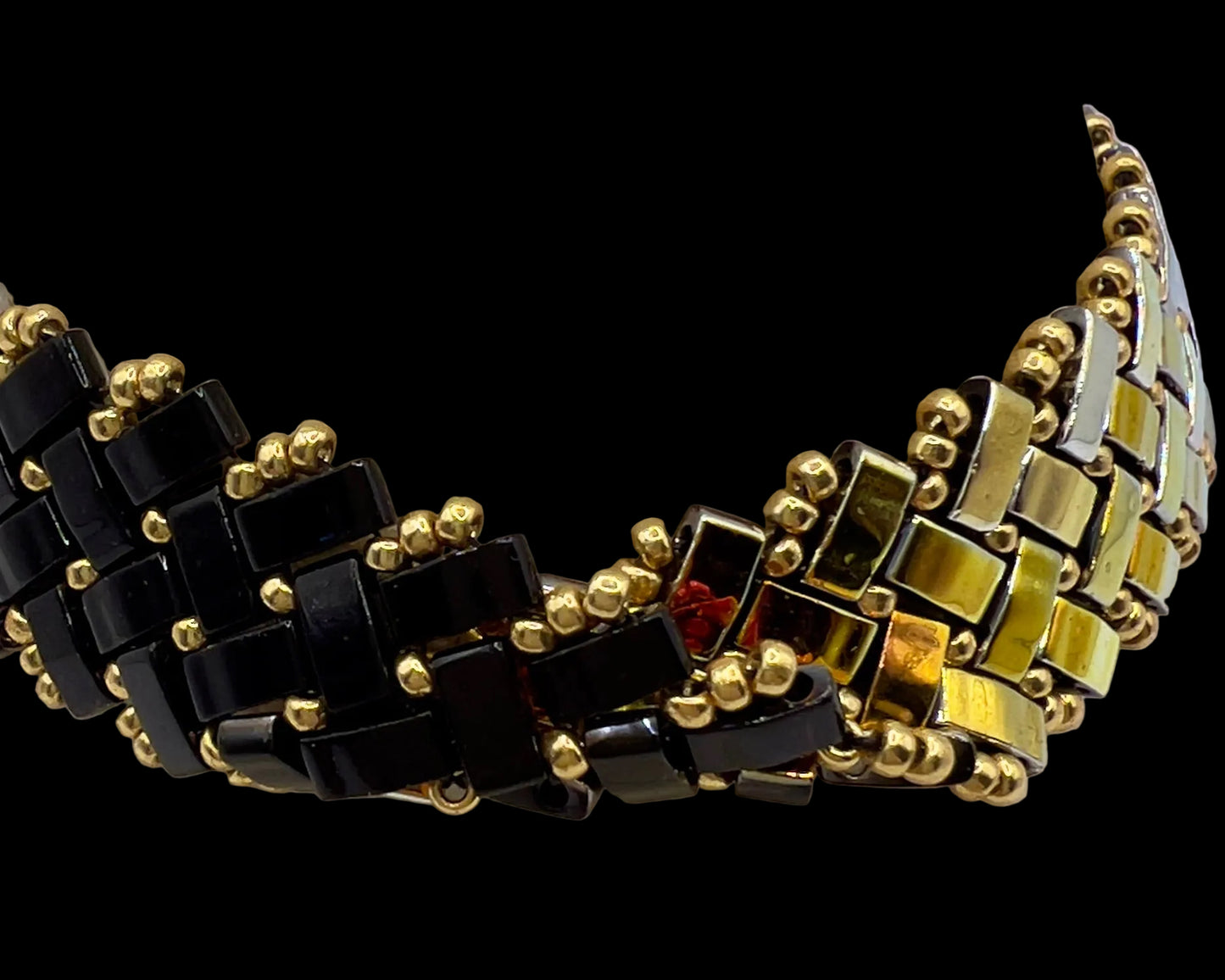 “Two Harbors” Miyuki Herringbone Weave Bracelet