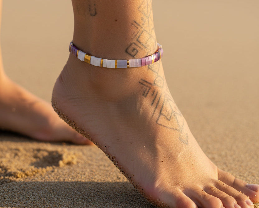Purple Pearl Anklet